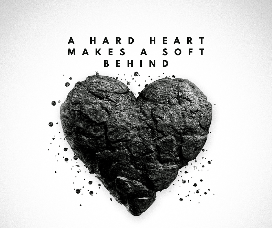 a black crumbling heart