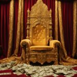 money on throne